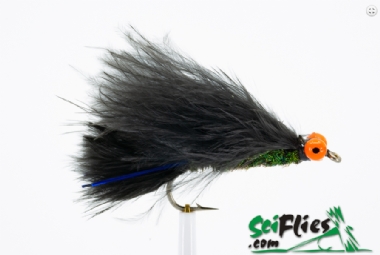 SCIENTIFIC FLIES CATS WHISKER BLACK PEACOCK